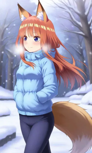 ダウンジャケットなコン子ちゃん