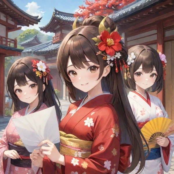 秋祭りの鬼姫と姉妹の絆