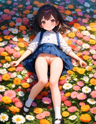 そっとスカートをめくると…