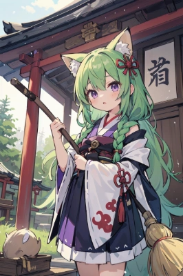 お掃除お狐様