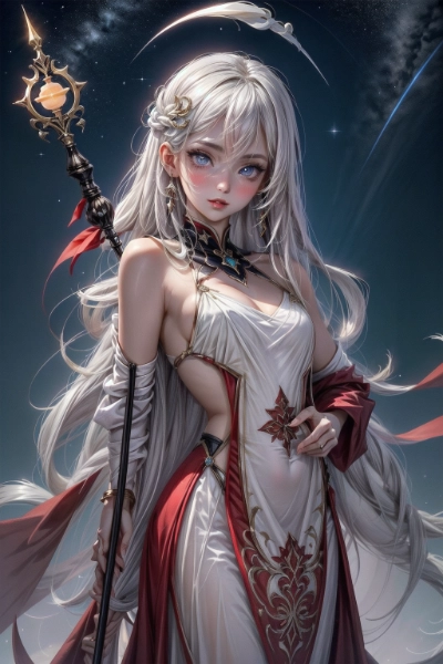 「Staffを持つ少女」