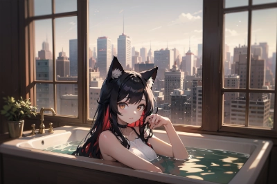 New York で入浴