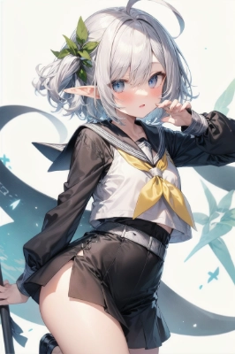 白髪エルフちゃん