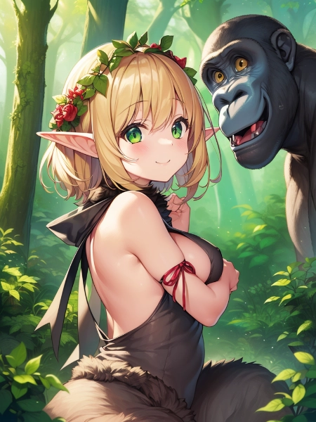 ゴリラに懐かれちゃったエルフちゃん3