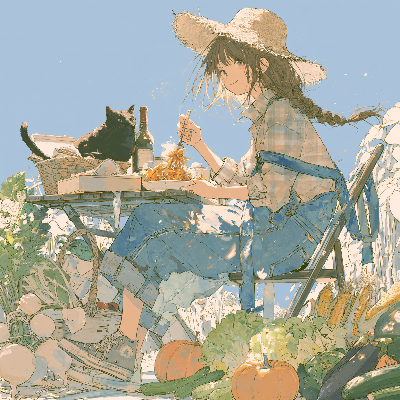 畑でランチ
