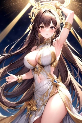 光の調整中を見られた天使