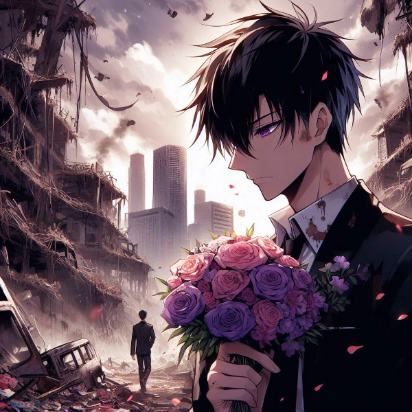 廃墟と、黒髪短髪男性…その2(18枚)