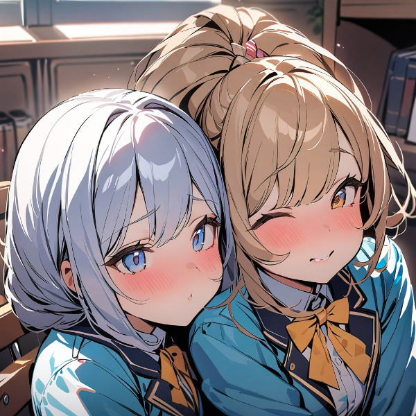 からかい少女と膨れっ面少女