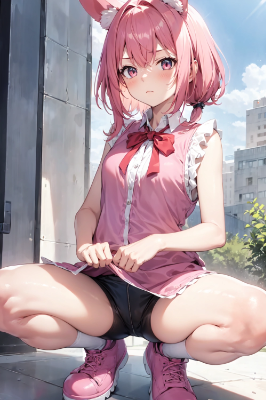 短いスパッツちゃんと履いてるよ！