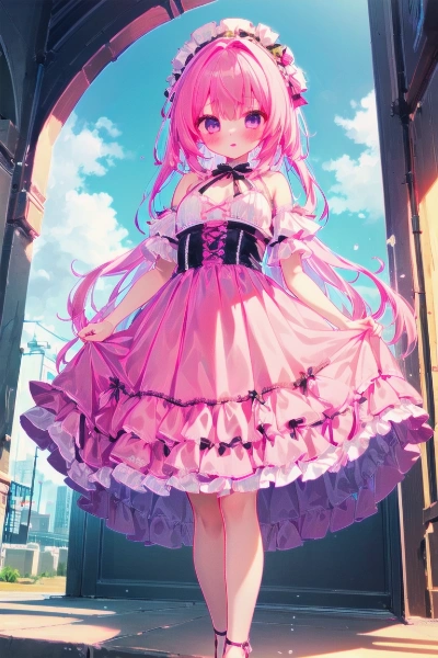 ピンクドレス