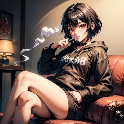 喫煙女子