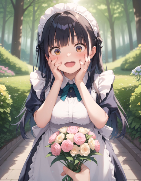 メイドさんに花束を