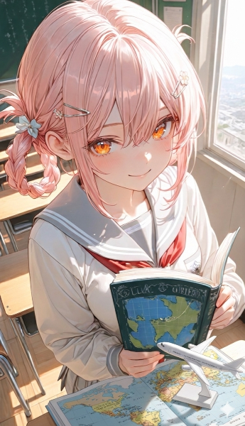 教室の窓辺で広がる世界の夢