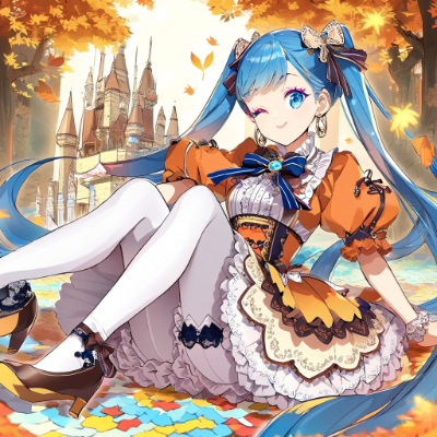 秋の青髪さん