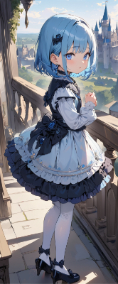 早朝の青髪さん