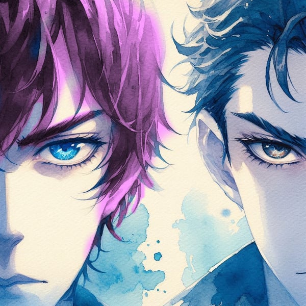 目で語り合う二翼