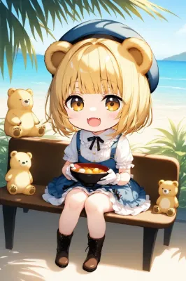 🧸島活・ベレー帽といえばの巻き🧢🧸🏝