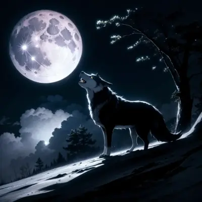 月下孤高に吠える