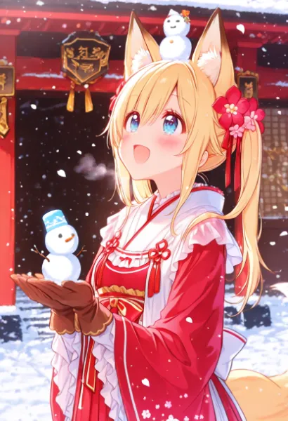 にぎやかな冬のお客様