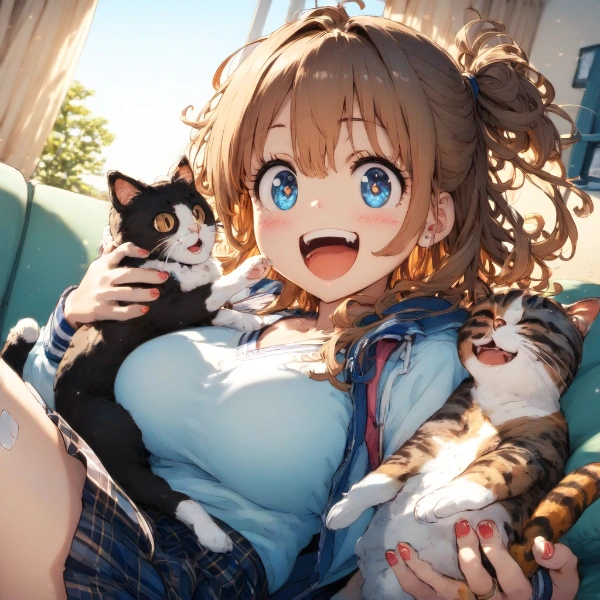 猫さんつ～かまえた