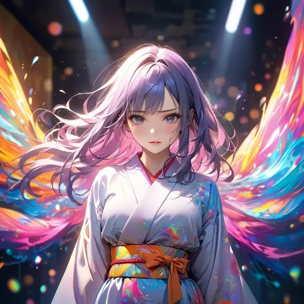 虹色の翼を纏う夜の巫女