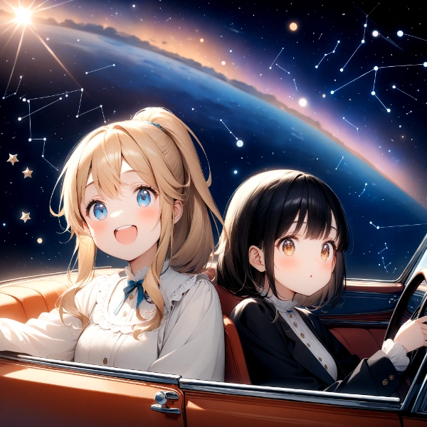 黒髪＆ブロンド・星空ドライブ