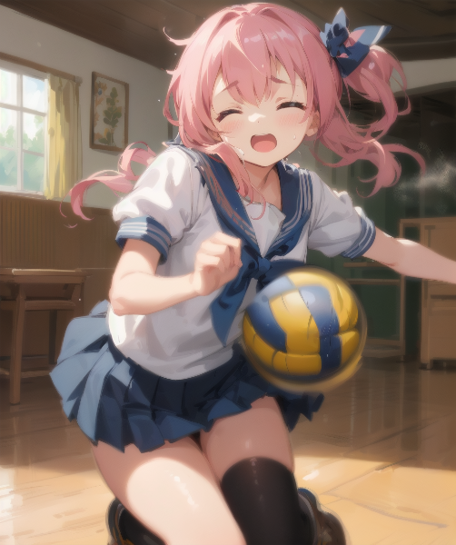 制服女子とドッジボール！１０