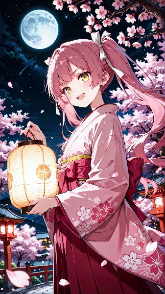 桜舞う夜に灯る秘密の提灯