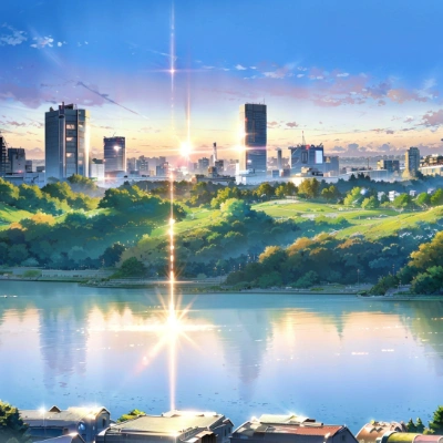 春の夕日