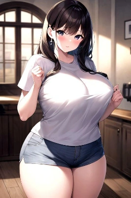 サービスで好みの服を着てくれたぽっちゃり娘