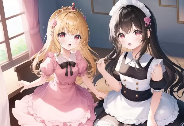 お姫様とメイドさんの朝