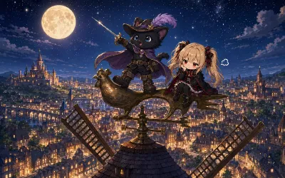 長靴を履いたノワールの冒険 ～メロさん、旅立ちです！～