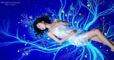 星屑の海に抱かれて、青い夢へと眠りにつく夜 🌌✨