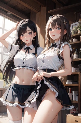 暑いわね、ちらぁ、あっ、見てる．．
