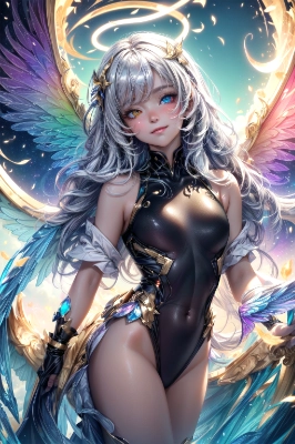 angel fractal heterochromia leotard