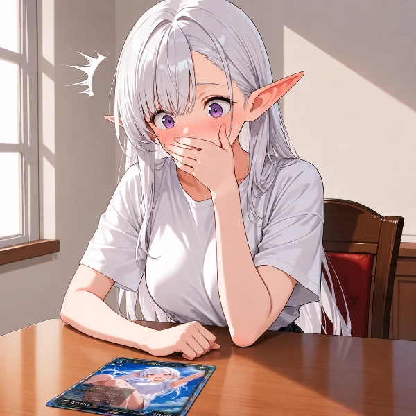 自分のカードを出されて驚く