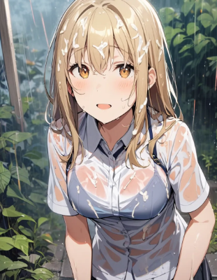 白〇液が降る街で