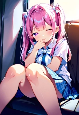 寝不足電車登校