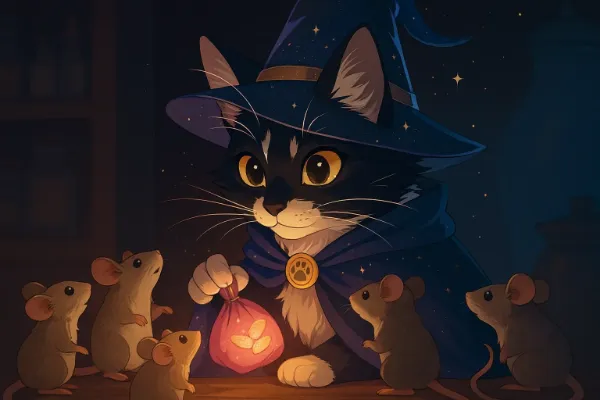 魔法猫の深夜の贈り物