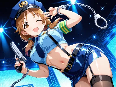 輝くステージのポリスガール