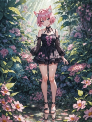 pink and black