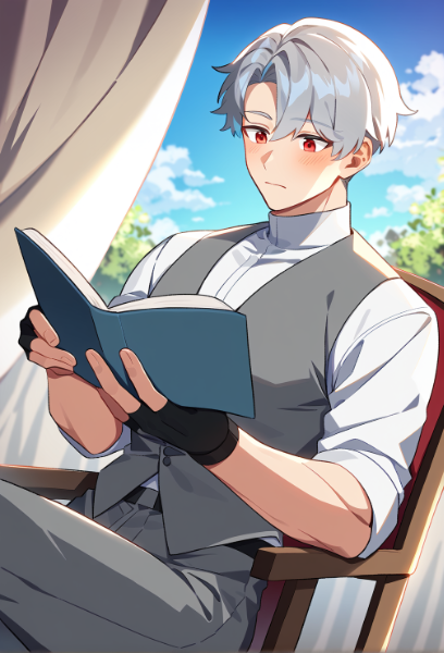 本を読んでる彼