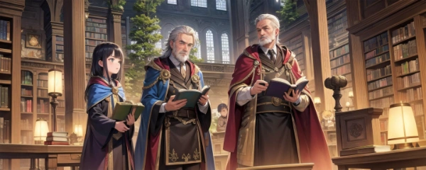 魔法学校の教師と生徒