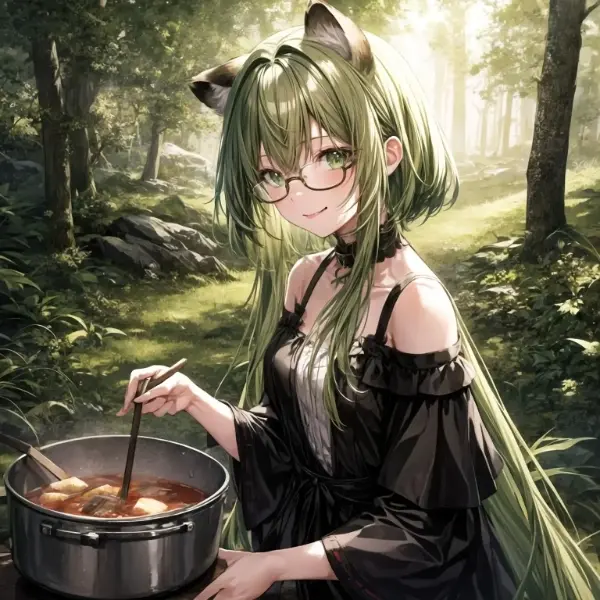 緑のたぬきのお姉さん