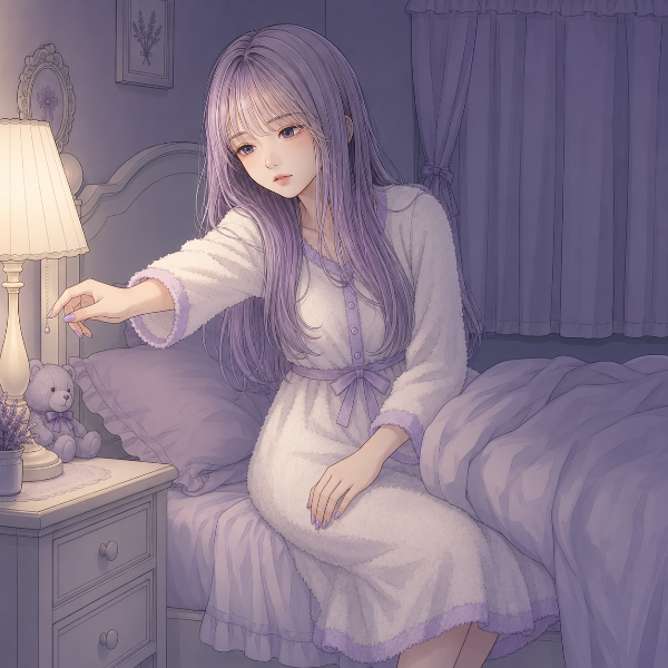 おやすみ🌙（ラベンダーちゃん）