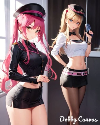 ミニスカート美女