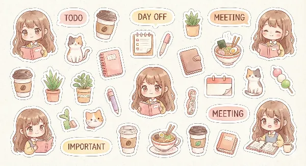 手帳ステッカー