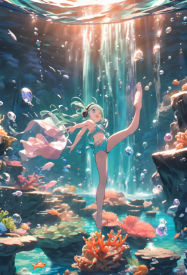 海の中の少女