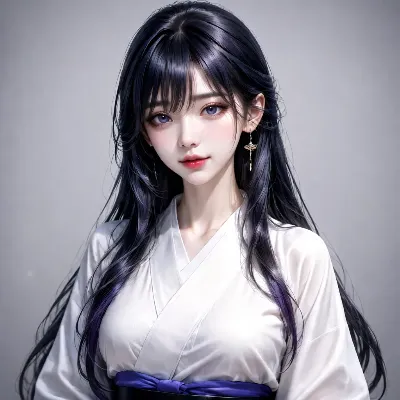 紫の残光を纏う白装の少女