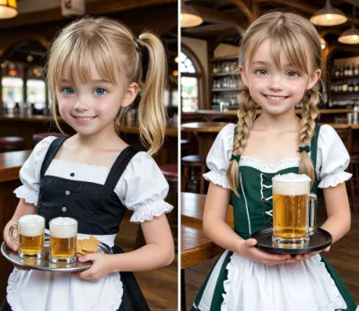 ディアンドルを着た少女